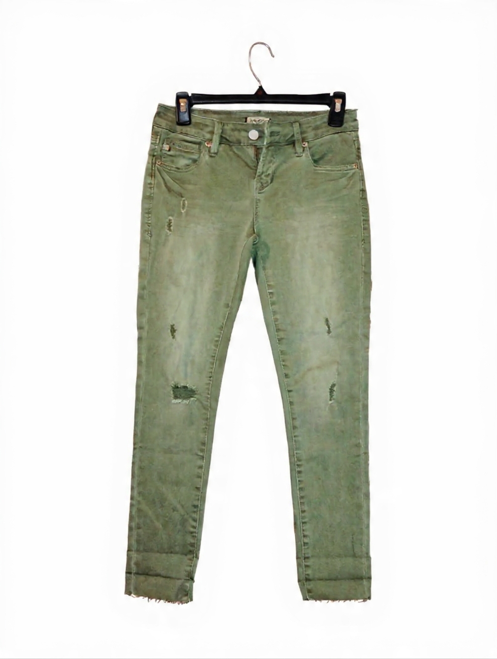 Dear John Olive Green Joyrich Comfort Skinny - Distressed - Size 25
